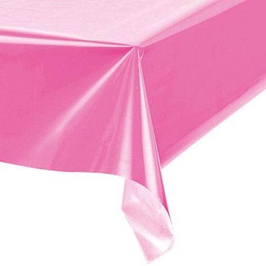 Toalha Plástica Perolada Liso Pink - 10 Un