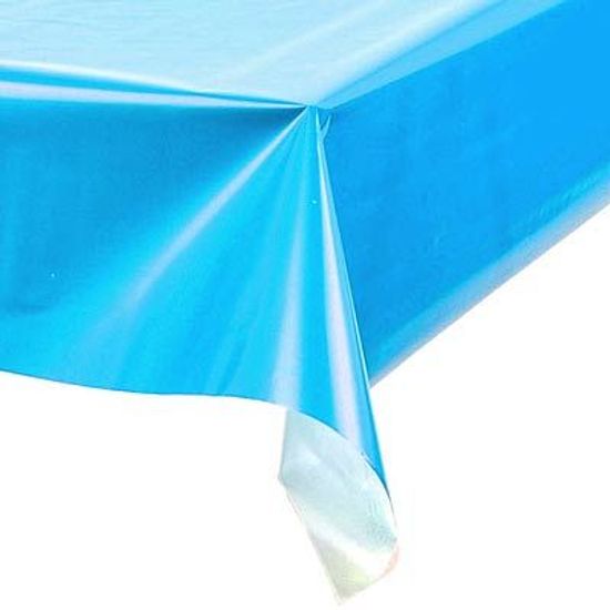 Toalha Plástica Perolada Liso Azul Claro - 10 Un