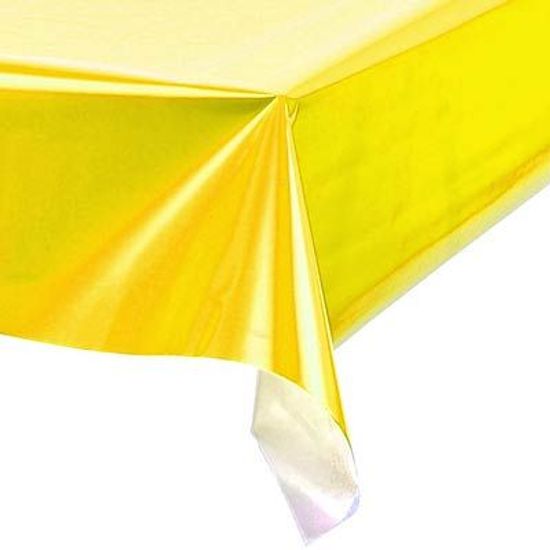 Toalha Plástica Perolada Liso Amarelo - 10 Un