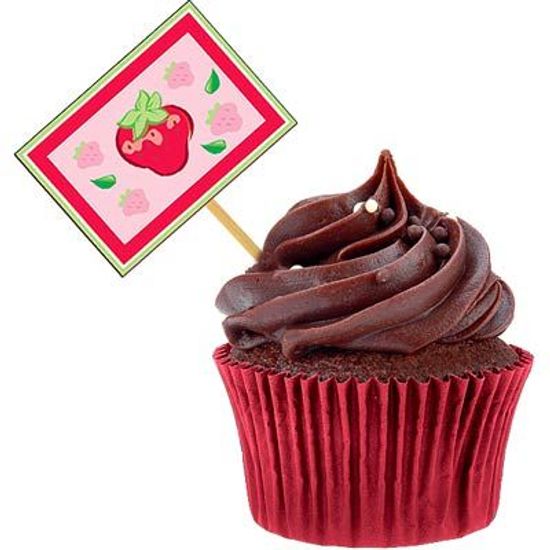 Lolipop para Cupcake Especial Moranguinho - 10 Un