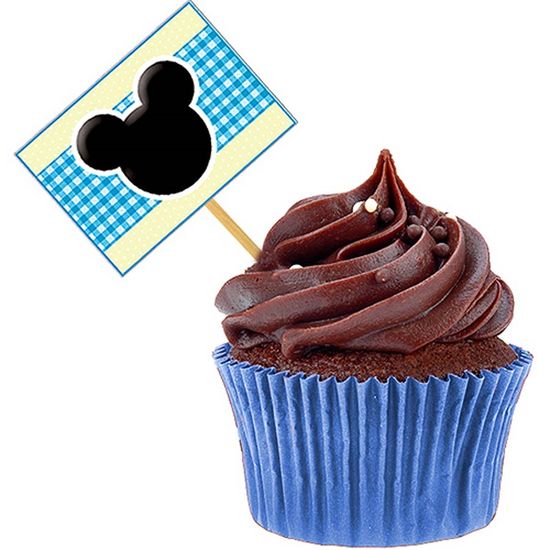 Lolipop para Cupcake Especial Baby Mickey - 10 Un