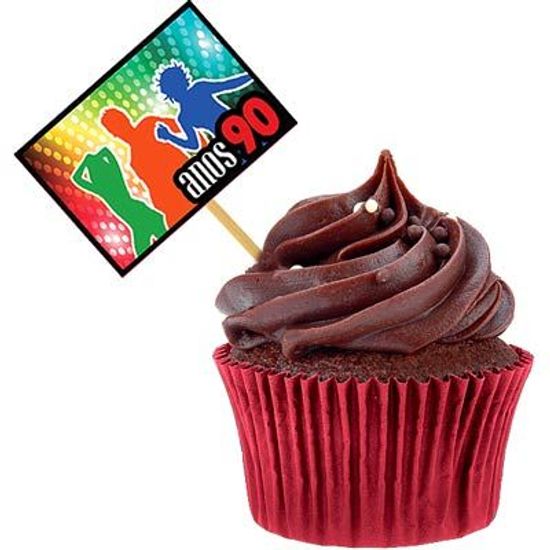 Lolipop para Cupcake Especial Anos 90 - 10 Un