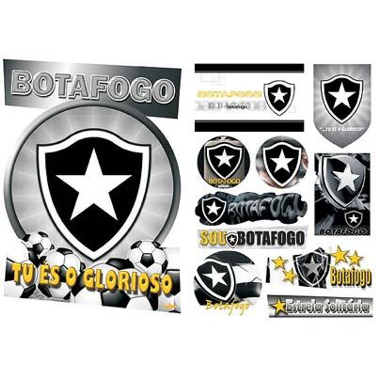 Kit Decorativo Cartonado Botafogo - Festas da 25