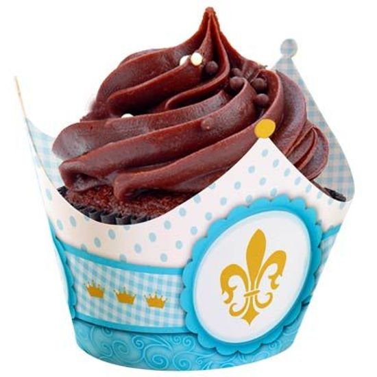 Reino Menino - Forminha para Mini Cupcake 12 Un