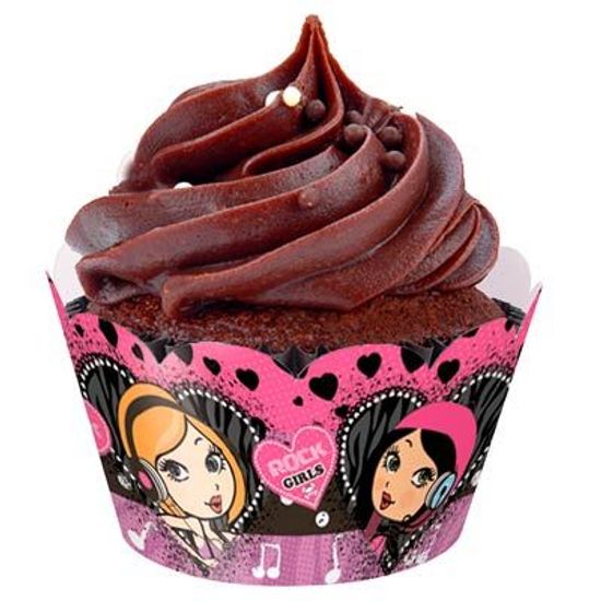 Forminha para Mini Cupcake Rock Girls - 12 Un