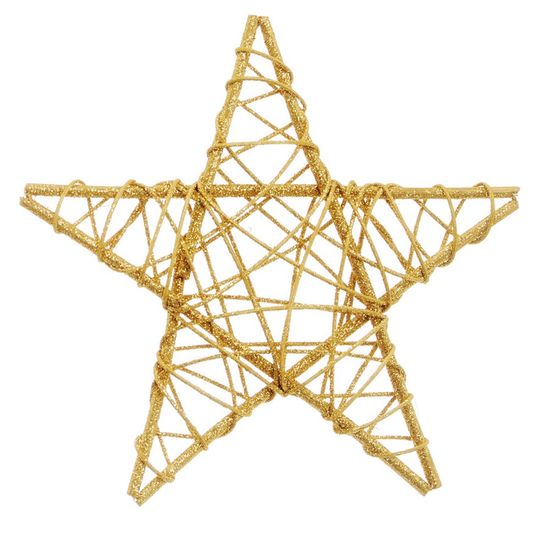 Estrela Rattan Ouro 20cm