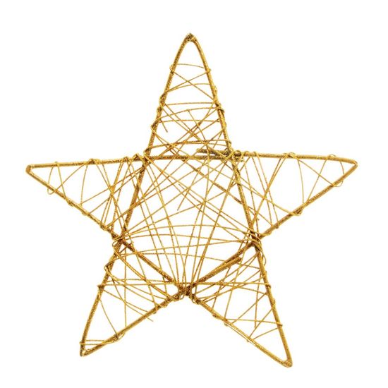 Estrela Rattan Ouro 35cm - 6 Un
