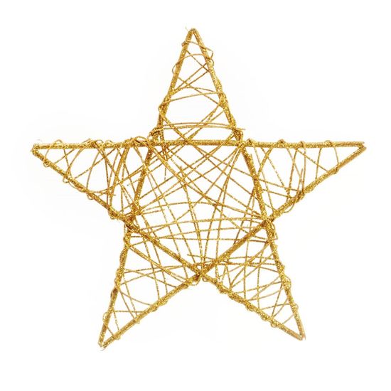 Estrela Rattan Ouro 30cm - 6 Un
