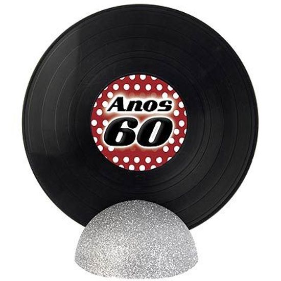 Enfeite de Mesa Disco de Vinil GRANDE - Anos 60