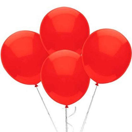 Balão TRADICIONAL nº 9 Liso Vermelho - 50 Un