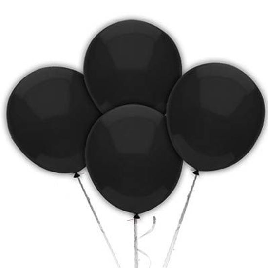 Balão TRADICIONAL nº 7 Liso Preto - 50 Un