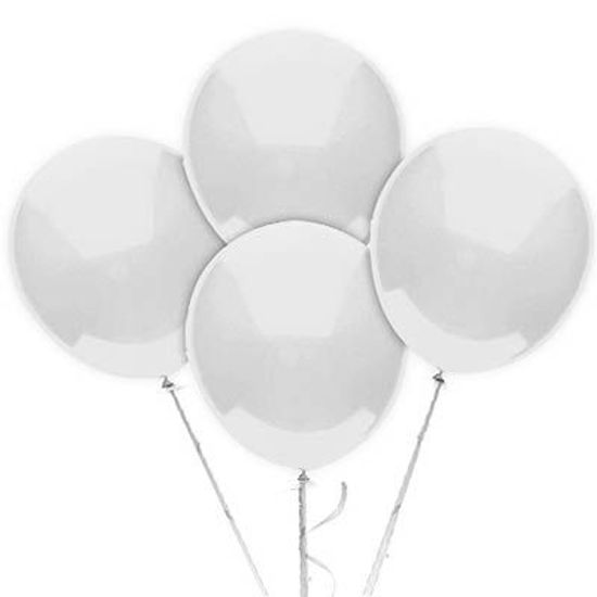Balão TRADICIONAL nº 7 Liso Branco - 50 Un