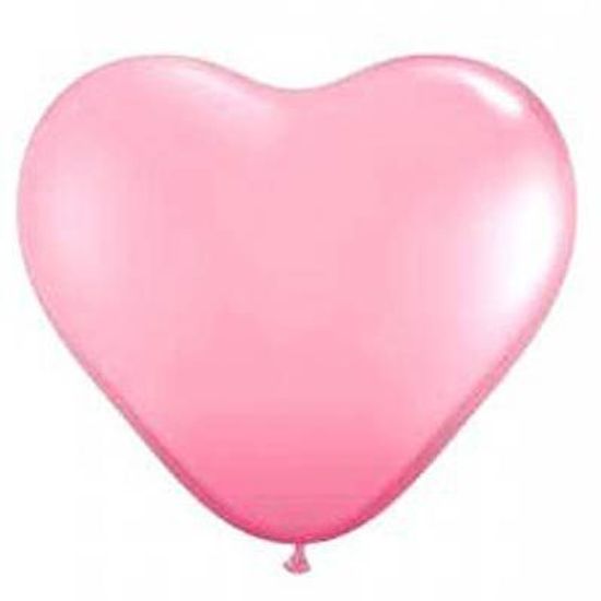 Balão Coração n° 06 (15cm) Rosa - 50 Un