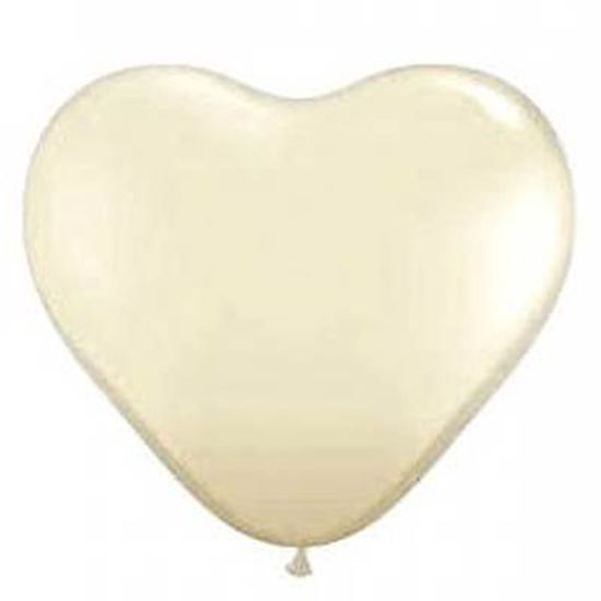 Balão Coração n° 06 (15cm) Branco - 50 Un