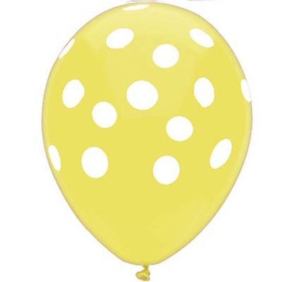 Balão Bolinha Pintadinha Amarelo nº 11 (28cm) - 25 Un