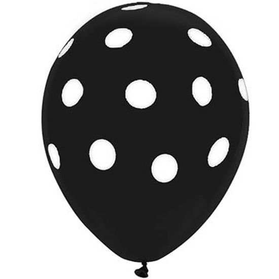 Balão Poá PRETO nº 11 (27cm) - 25 Un