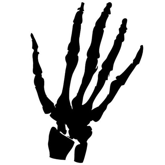 Adesivos Halloween Mão de Esqueleto - 06 Un