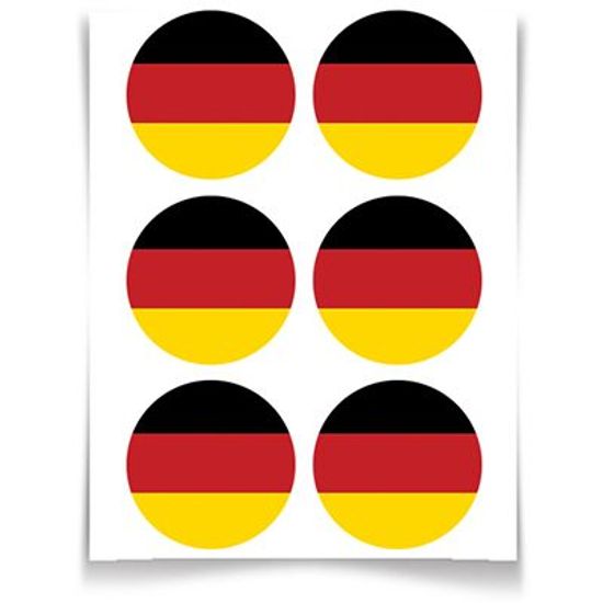 Adesivo Especial Redondo Bandeira da Alemanha 12 Un
