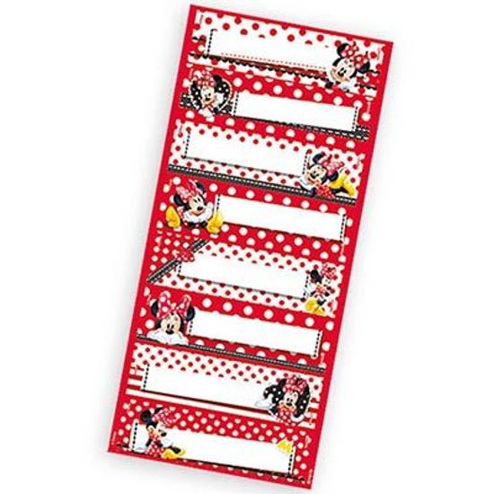 Adesivo Decorativo Retangular Minnie Vermelha - 03 cartelas