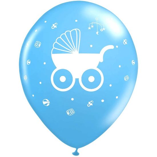 Balão Balloontech Chá de Bebê Azul nº 10 (25cm) - 25 Un