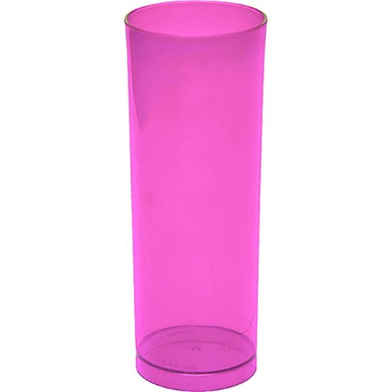 Copo Acrílico Long Drink Color 300ml - Rosa Chiclete