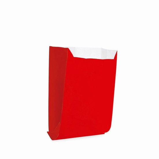 Saquinho para Lanche Liso Vermelho 10x8x4 - 50 Un