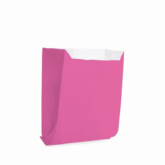 Saquinho para Lanche Liso Pink Médio 10x10,5x4 - 50 Un