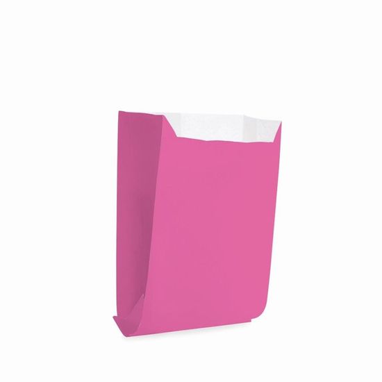 Saquinho para Lanche Liso Pink 14x8x4 - 50 Un
