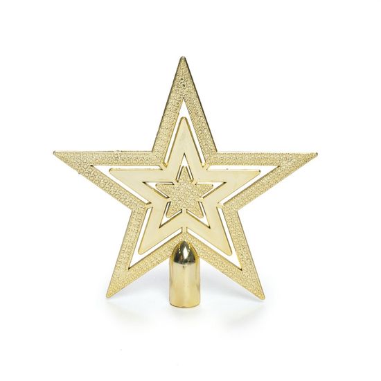 Estrela com Glitter Nude 15 cm (Ponteiras para Árvores)