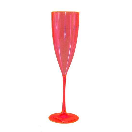Taça para Champagne em Acrílico 170ml - Vermelho