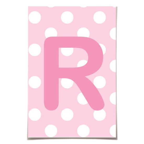 Letra para Personalizar Faixa - Rosa R