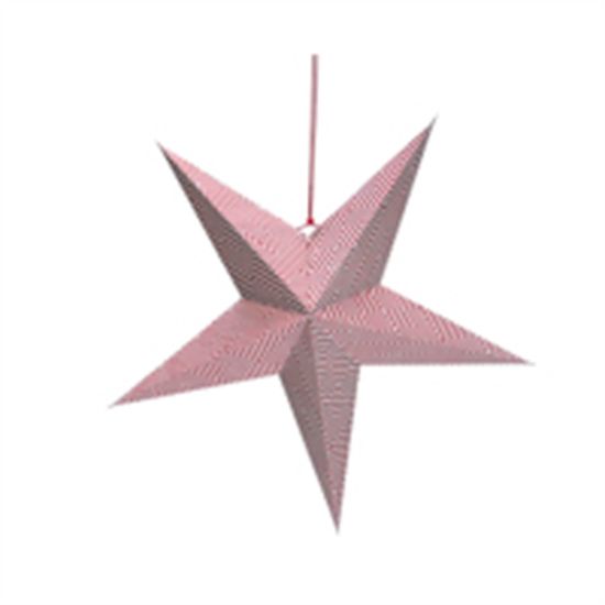 Estrela de 5 Pontas Decorada Vermelho 70cm (Origami)