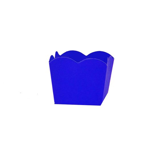 Forminhas Decorativas - Mini Cachepô Liso Azul Royal 24 Un