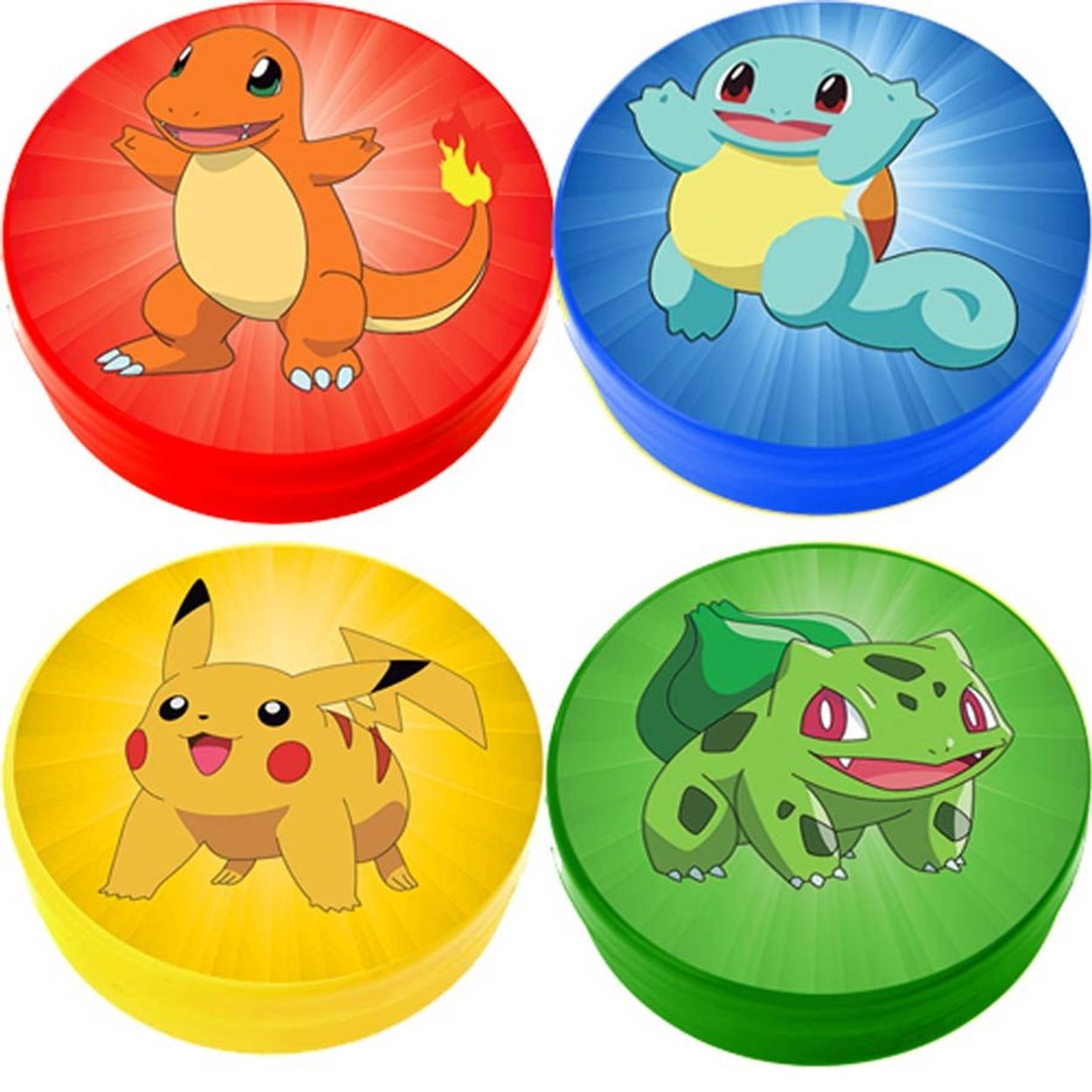 Festa Pokémon - Adesivo Decorativo Quadrado- 18 Un - Festas da 25