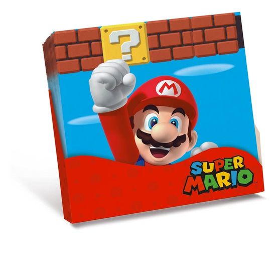Super Mario Bros - Guardanapos 25cm - 20 Un