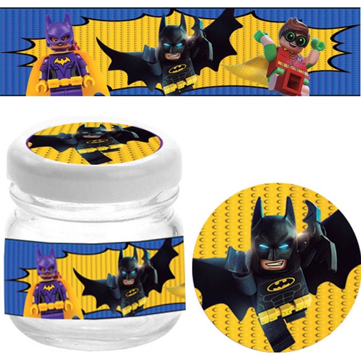 Festa Lego Batman - Kit Adesivo Especial para 10 Potinhos - Lego Batman -  Festas da 25