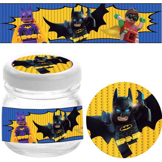 Festa Lego Batman - Kit Adesivo Especial para 10 Potinhos - Lego Batman