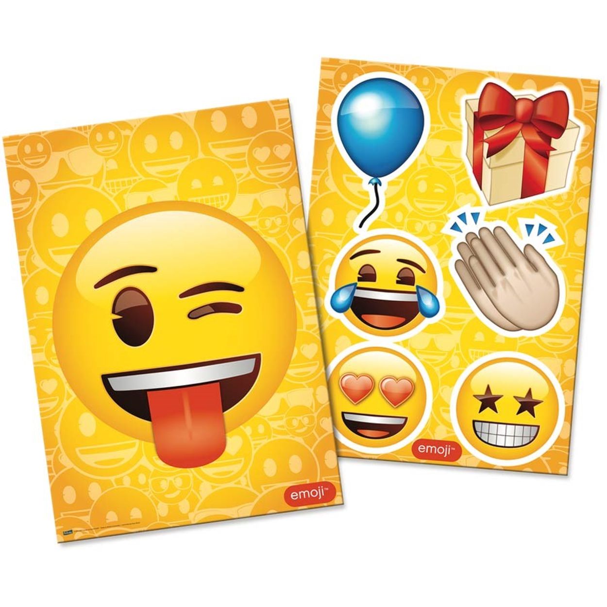 Kit Decorativo Cartonado Emoji Embalagens Da 25