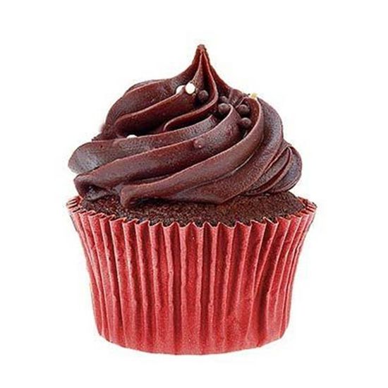 Forminha Impermeável para Cupcake Liso Vermelho - 45 Un