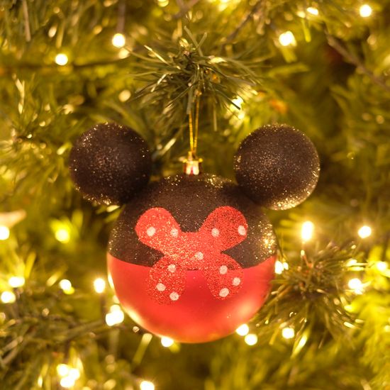 Jogo de Bolas de Natal Mickey & Minnie Mouse, Vermelho/Preto, 4