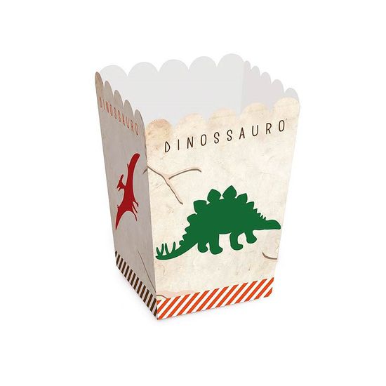 Festa Dinossauros - Caixa para Pipoca PP 10 Un Festa Dinossauros - Caixa para Pipoca PP - 10 Un