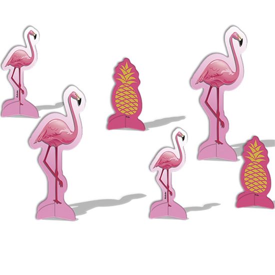 Decoração de Mesa Cartonada Let's Flamingo - 08 Un