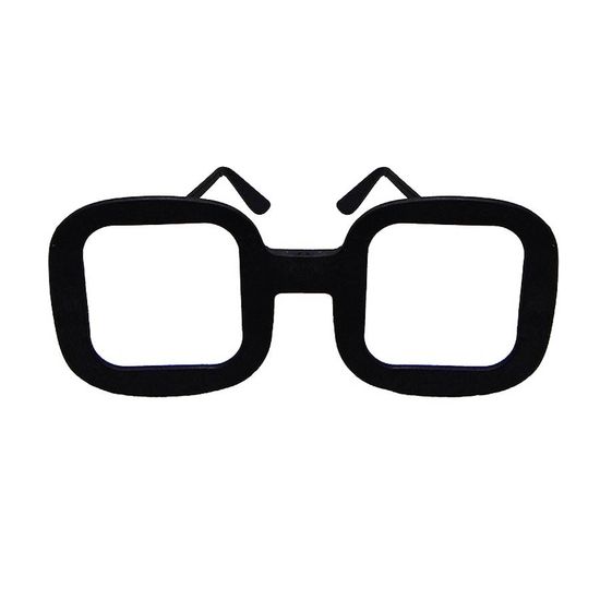 Óculos Black Quadrado Chiquinha para Festas