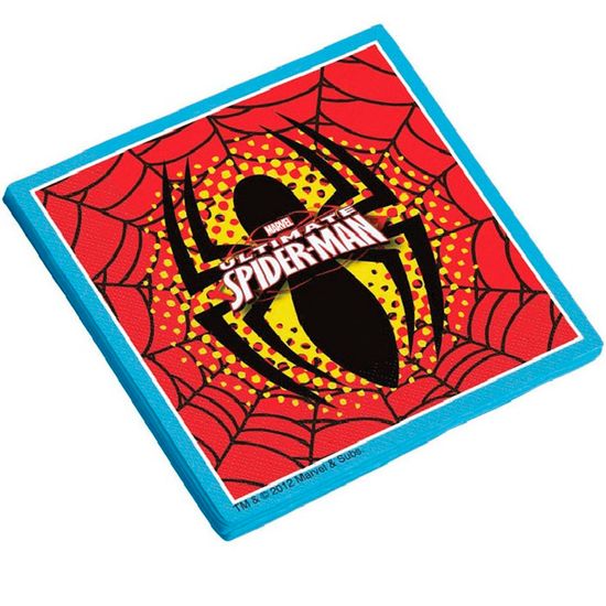 Festa Homem Aranha - Guardanapo Estampado Ultimate Spider Man Marvel - 16 Un