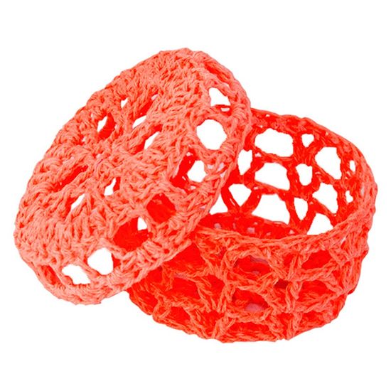 Mini Caixinha Redonda de Crochê para Lembrancinha - Vermelha - Natal da 25