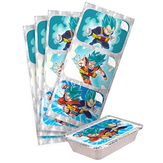 Festa Dragon Ball - Adesivo Retangular Dragon Ball - 04 cartelas