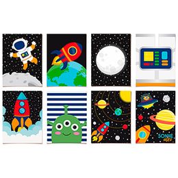 Festa Astronauta - Para Colorir Astronauta 23,5x16 - 8 Un - Festas