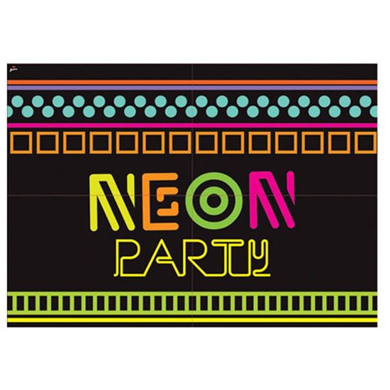 Painel Gigante Cartonado Neon Party