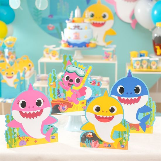 Festa Baby Shark - Silhueta Decorativa 04 Un Festa Baby Shark - Silhueta Decorativa - 4 Un