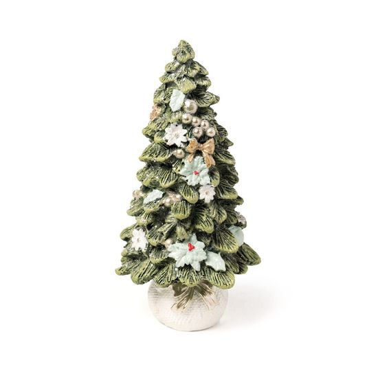 Árvore de Natal com Neve e Base de Juta Verde Bandeira e Branco (Santa  Claus) - Festas da 25